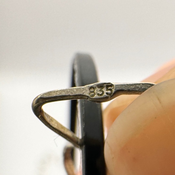 Scandinavian inspired 48" silver triangle link chain necklace. - Picture 5 of 8